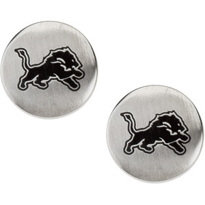 Stainless Steel Detroit Lions Stud Earrings