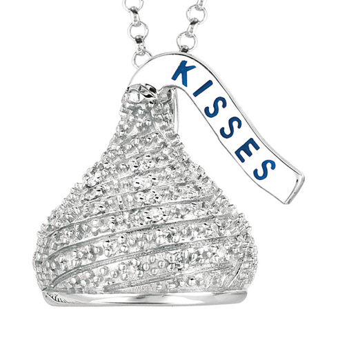 HERSHEY'S KISSES 5/8in 3D Diamond 20in Necklace