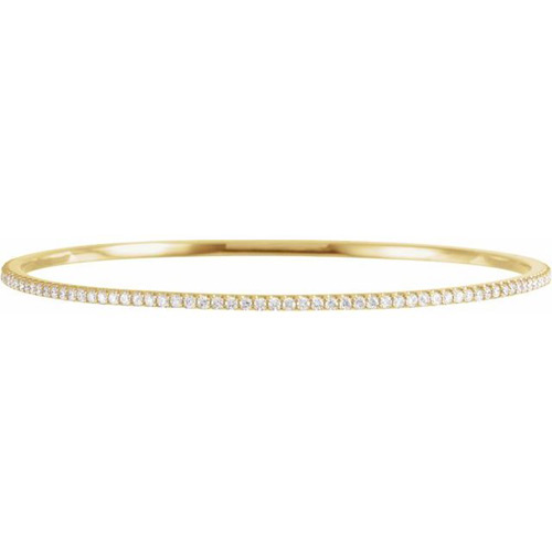 14k Yellow Gold 2 ct tw Stackable Diamond Bracelet