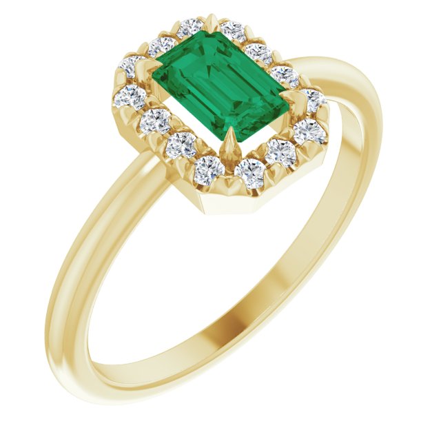 Roman Emerald Ring Online Jewellery Shopping India | Yellow Gold 14K |  Candere by Kalyan Jewellers