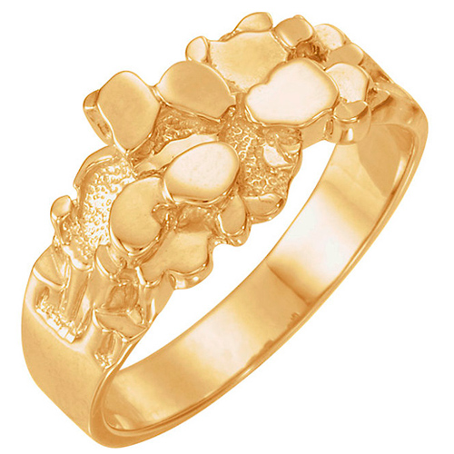14k Yellow Gold Men's Nugget Ring 11mm JJ9178Y | Joy Jewelers