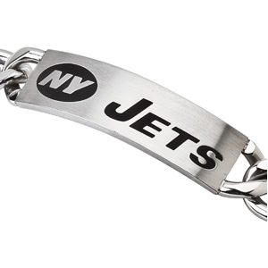 Stainless Steel 8in New York Jets ID Bracelet JJBRC501