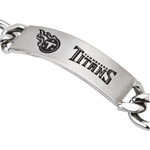 Stainless Steel 8in Tennessee Titans ID Bracelet JJBRC503