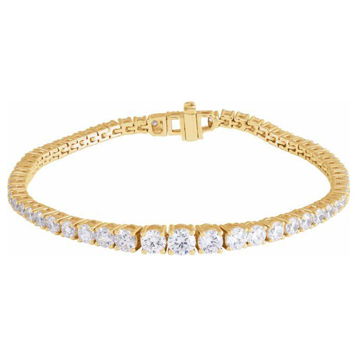 14k Yellow Gold 6 ct tw Lab Grown Diamond Line Bracelet