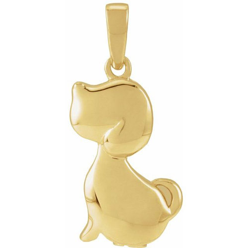 Gold-Plated Sterling Silver Dog Ash Holder Pendant