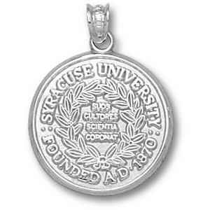 Sterling Silver 3/4in Syracuse University Seal Pendant