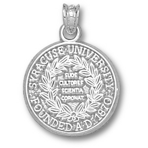 Sterling Silver 5/8in Syracuse University Seal Pendant