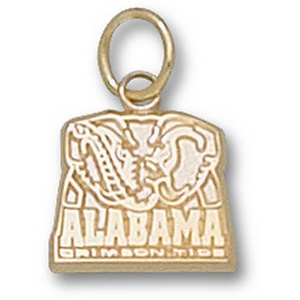 10kt Yellow Gold 3/8in Alabama Crimson Tide Elephant Charm