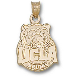 UCLA Bruins 5/8in 14k Circle UCLA Joe Pendant