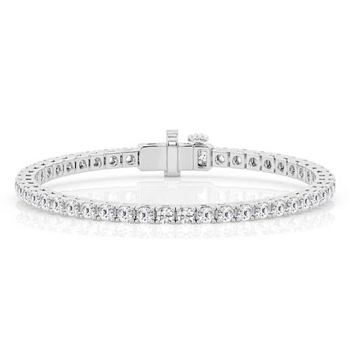 14k White Gold 3.0 ct tw Lab Grown Diamond Classic Tennis Bracelet