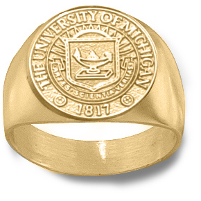 14kt Yellow Gold University of Michigan Seal Ring