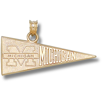 Univ of Michigan Pendant 14kt Yellow Gold