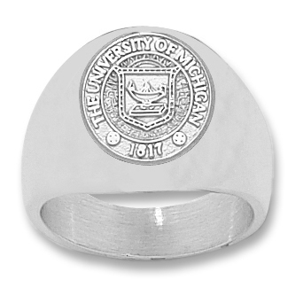 University of Michigan 1/2in Ring Sterling Silver