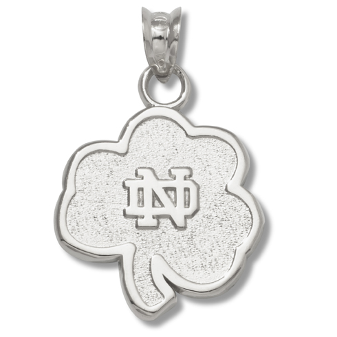 Sterling Silver 5/8in Notre Dame Shamrock Pendant