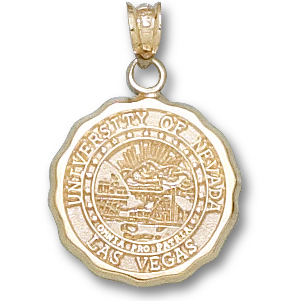 14kt Yellow Gold 5/8in UNLV Seal Pendant