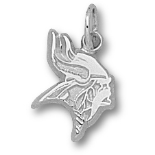 Minnesota Vikings 3/8in Sterling Silver Logo Pendant