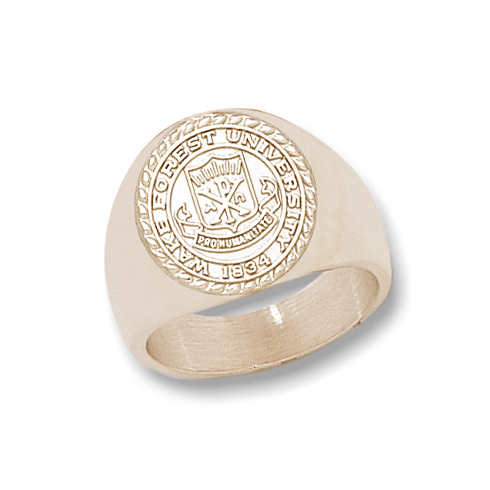 14kt Yellow Gold Wake Forest Seal Men's Ring