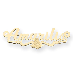 Jasmine Nameplate - Gold-Plated