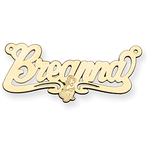 Jasmine Nameplate - 14k Yellow Gold