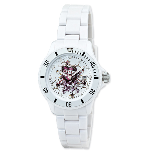 Ed Hardy VIP Watch - White