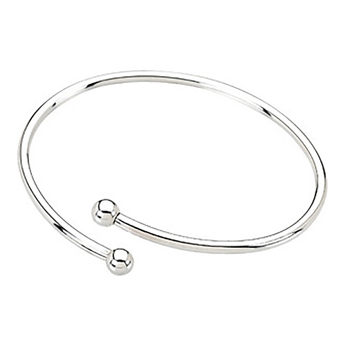 Sterling Silver 7in Kera Bangle Bracelet JJBRC548 | Joy Jewelers