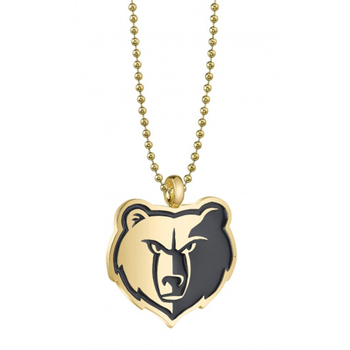 Memphis Grizzlies Gold Finish Medallion Necklace GP-MEM-302-GE