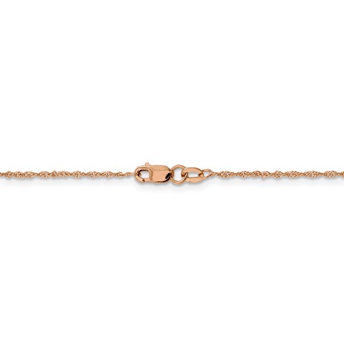 14k Rose Gold 18in Singapore Chain 1mm 7164-18 | Joy Jewelers
