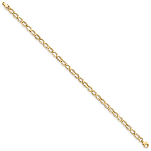 14k Yellow Gold Open Oval Link Bracelet – Exeter Jewelers