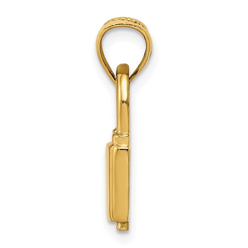 14k Yellow Gold Lock Charm K5837 | Joy Jewelers