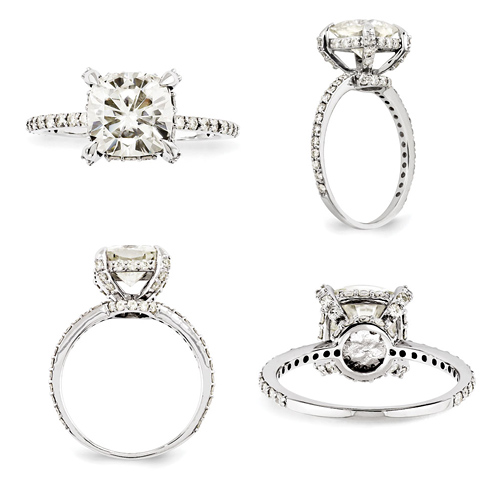 3 CT TW Moissanite Engagement Ring MTR133 | Joy Jewelers