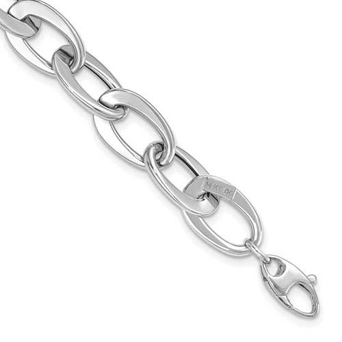 14KT Yellow Gold Intertwined Rounded Chain Link Bracelet – LSJ