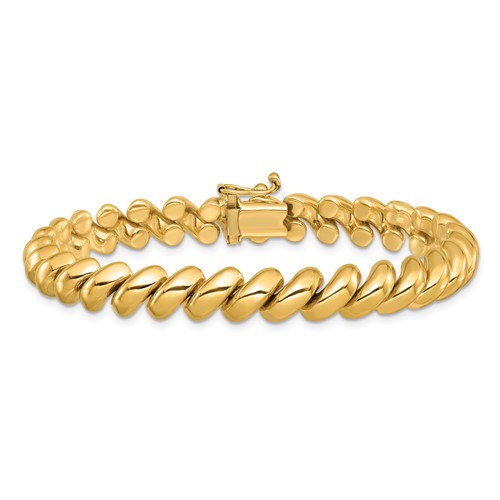 7 Bangle Bracelet 14K Yellow Gold 8