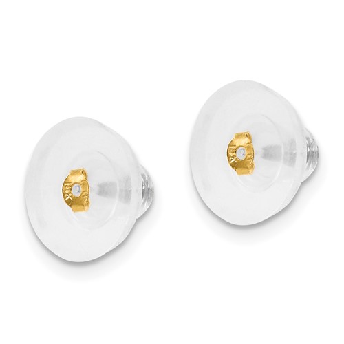 14kt Yellow Gold Silicone Earring Back Disk 1 Pair YGSIL2