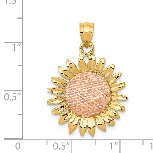S925 Sterling Silver Dipped In 14k Gold Sunflower Pendant Necklace, 3d  Flower Design, Unique & Exquisite Collarbone Chain For Women | SHEIN EUR