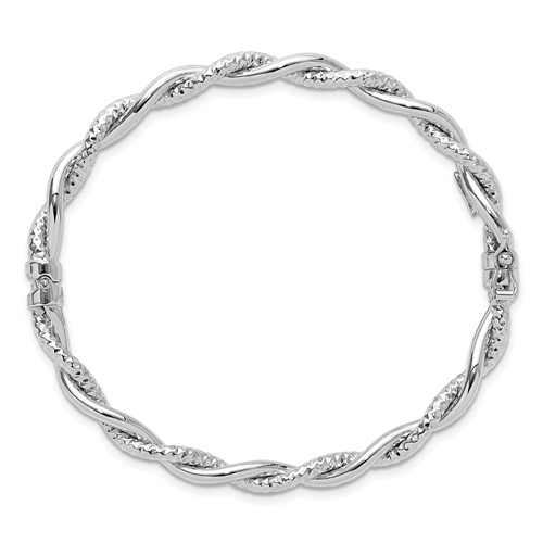 9ct Yellow & White Gold 8 Inch Rope Chain Bracelet | H.Samuel