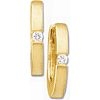 14kt Yellow Gold Hinged Hoop Earrings with Diamond Accents