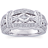 14k White Gold 1/4 ct tw Diamond Fashion Ring