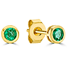 14k Yellow Gold 0.47 ct tw Emerald Stud Earrings