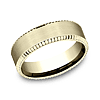 14k Yellow Gold The General Wedding Band with Coin Beveled Edge 7mm