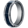 Tungsten and Carbon Fiber Wedding Band 7mm