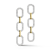 14k Two-tone Gold 0.70 ct tw Diamond Pave Link Drop Earrings