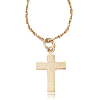 14k Yellow Gold Tiny Short Cross Necklace