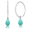 14k Yellow Gold Turquoise Briolette Sweep Drop Earrings