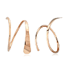 14k Rose Gold Tapered Wire Cuff Threader Earrings