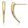 14k Yellow Gold Teardrop Post Earrings