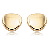 14k Yellow Gold Tapered Pebble Earrings