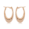 14k Rose Gold Visor Hoop Earrings