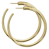 14k Yellow Gold 2in C Hoop Earrings With Posts