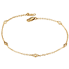 14k Yellow Gold .10 ct tw Diamond Station Bracelet