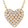 Aurelie Gi ELSIE 14k Yellow Gold Diamond Pave Heart Necklace